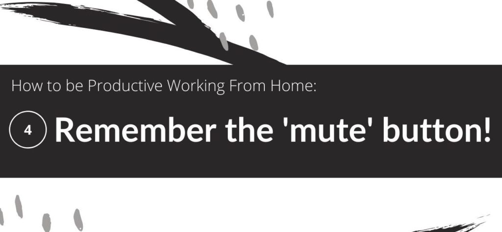 How to be Productive Working From Home: remember the mute button