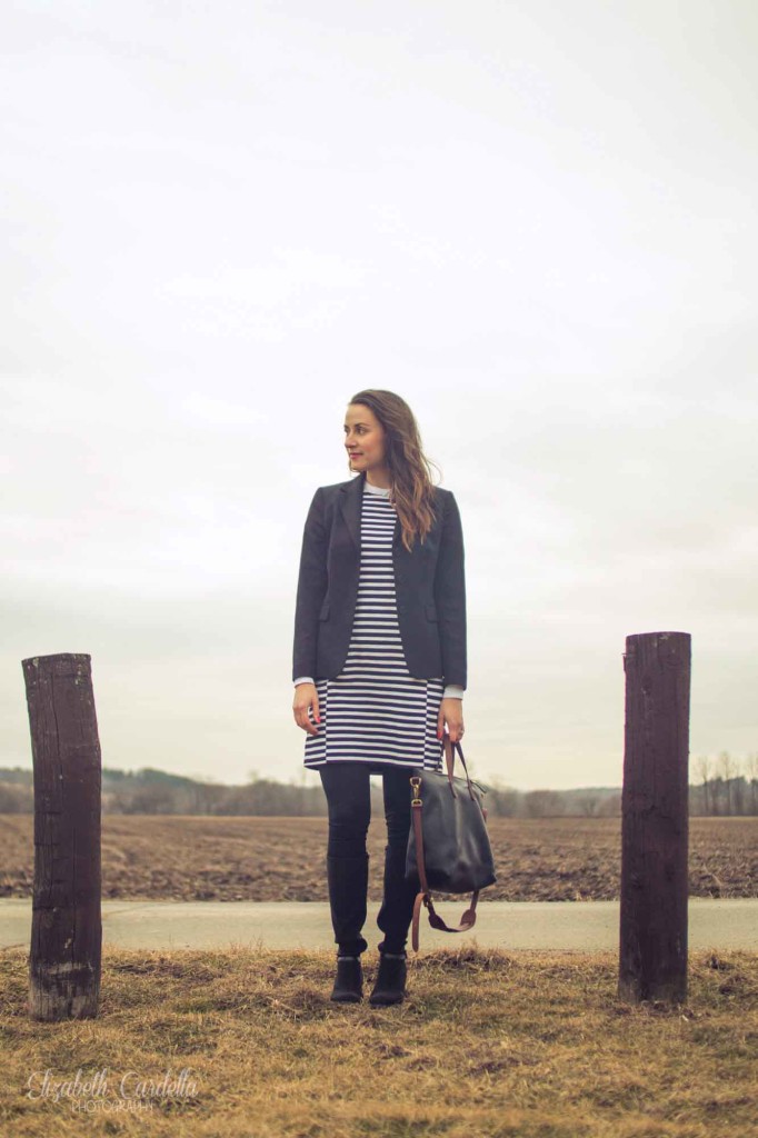 full outfit t-shirt striped dress